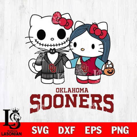 Oklahoma Sooners Hello Kitty Horror 11 Svg Eps Dxf Png File, Digital Download