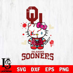 Oklahoma Sooners Hello Kitty Horror 2 Svg Eps Dxf Png File, Digital Download