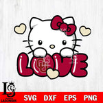 Oklahoma Sooners Hello Kitty Love Svg Eps Dxf Png File, Digital Download, Instant Download