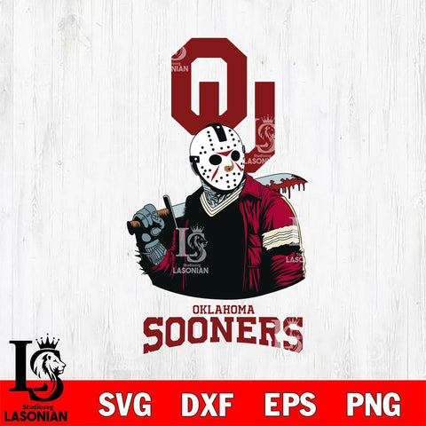 Oklahoma Sooners Jason Voorhees 10 Svg Eps Dxf Png File, Digital Download