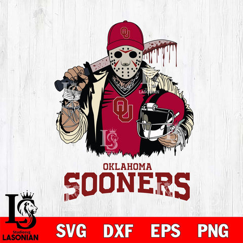 Oklahoma Sooners Jason Voorhees 2 Svg Eps Dxf Png File, Digital Download