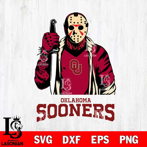 Oklahoma Sooners Jason Voorhees 6 Svg Eps Dxf Png File, Digital Download