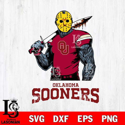 Oklahoma Sooners Jason Voorhees 7 Svg Eps Dxf Png File, Digital Download