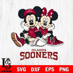 Oklahoma Sooners Mickey Minnie Mouse Football Sit Svg Eps Dxf Png File, NCAA svg , File Cut , Digital Download , Instant Download, Cut Svg Files