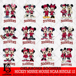 Oklahoma Sooners Mickey Minnie Mouse NCAA Bundle 12 Svg Eps Dxf Png File, Bundle NCAA svg , File Cut , Digital Download , Instant Download, Cut Svg Files