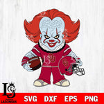 Oklahoma Sooners Pennywise Horror Sport Svg Eps Dxf Png File, Digital Download