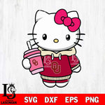 Oklahoma Sooners Pretty Hello Kitty Svg Eps Dxf Png File, Digital Download, Instant Download