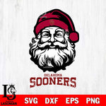 Oklahoma Sooners Santa Claus Christmas Svg dxf eps png pdf file,NCAA svg,Digital Download,Cricut file