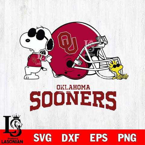 Oklahoma Sooners Snoopy Sport 2 Svg Eps Dxf Png File, Digital Download