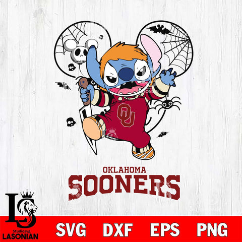 Oklahoma Sooners Stitch Michael Halloween Svg Eps Dxf Png File, Digital Download, Instant Download