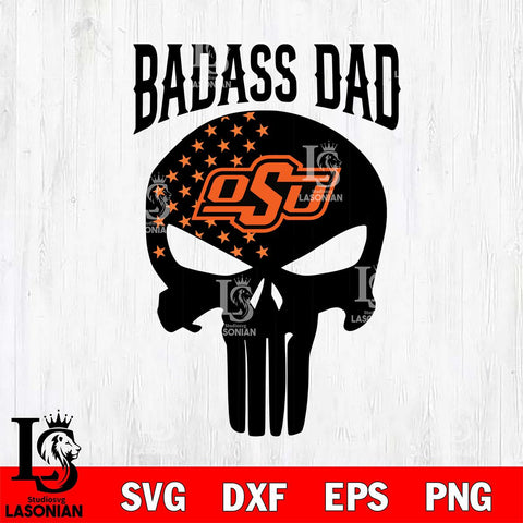 Oklahoma State Cowboys Badass Dad Svg Eps Dxf Png File, Digital Download, Instant Download