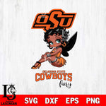 Oklahoma State Cowboys Beauty Black Fairy Betty Boop, Svg Eps Dxf Png File, Digital Download