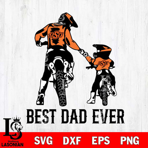 Oklahoma State Cowboys Best Dad Ever Svg Eps Dxf Png File, Digital Download, Instant Download