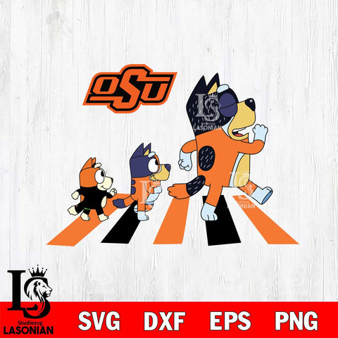 Oklahoma State Cowboys Bluey 6 Svg Eps Dxf Png File, Digital Download, Instant Download