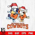 Oklahoma State Cowboys Bluey Christmas Holiday Svg Eps Dxf Png File, Digital Download