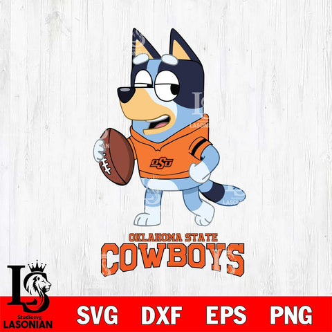 Oklahoma State Cowboys Bluey Football Sport Svg Eps Dxf Png File, Digital Download ,Instant Download, Cricut File