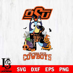 Oklahoma State Cowboys Bluey Halloween NCAA 2 Svg Eps Dxf Png File, Digital Download, Instant Download