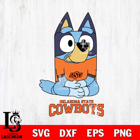 Oklahoma State Cowboys Bluey Styles Football Svg Eps Dxf Png File,NCAA Svg Files,Bluey svg ,Digital Download ,Instant Download, Cricut File