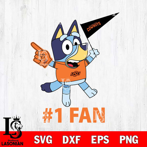 Oklahoma State Cowboys Bluey #1 Fan Svg Eps Dxf Png File,NCAA Svg Files,Bluey svg ,Digital Download ,Instant Download, Cricut File