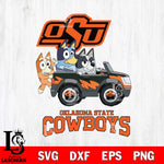 Oklahoma State Cowboys Bluey friends car Svg Eps Dxf Png File, NCAA svg, Digital Download, Instant Download