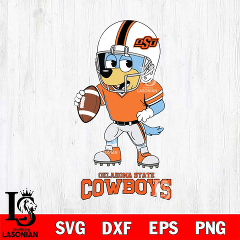 Oklahoma State Cowboys Bluey rugby Svg Eps Dxf Png File, Digital Download ,Instant Download, Cricut File