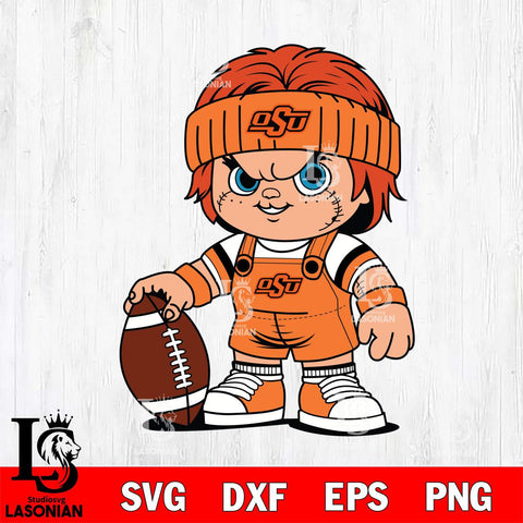 Oklahoma State Cowboys Chucky Horror 5 Svg Eps Dxf Png File, NCAA svg, Digital Download, Instant Download