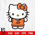 Oklahoma State Cowboys Cute Hello Kitty Football 6 Svg Eps Dxf Png File, NCAA svg, Digital Download, Instant Download