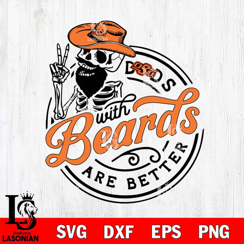 Oklahoma State Cowboys Dad With Beard Are Better Svg Eps Dxf Png File, Digital Download, Instant Download