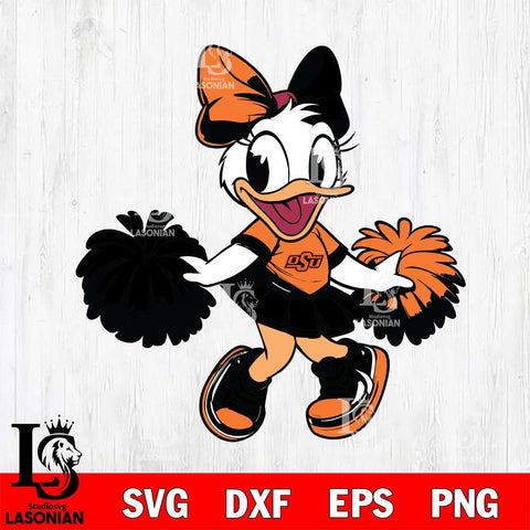 Oklahoma State Cowboys Daisy Duck Cheerleader Svg Eps Dxf Png File, NCAA svg, Digital Download, Instant Download