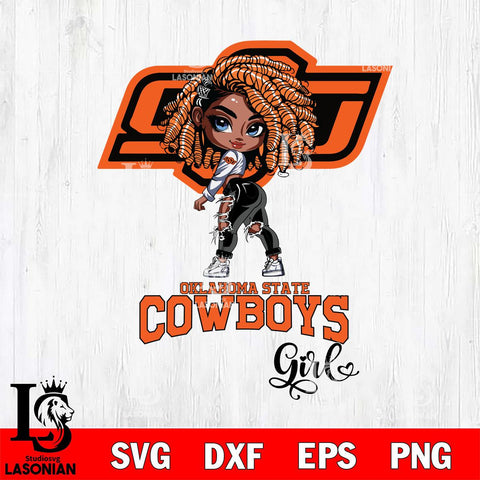 Oklahoma State Cowboys Fan Girl Svg Eps Dxf Png File, Digital Download, Instant Download