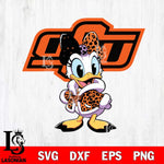 Oklahoma State Cowboys Fancy Daisy Duck Disney Svg Eps Dxf Png File, Digital Download, Instant Download