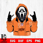 Oklahoma State Cowboys Ghostface Scream Football Halloween Svg Eps Dxf Png File, NCAA svg, Digital Download, Instant Download