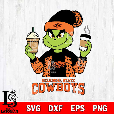 Oklahoma State Cowboys Grinch 2 coffee Svg Eps Dxf Png File, Digital Download, Instant Download