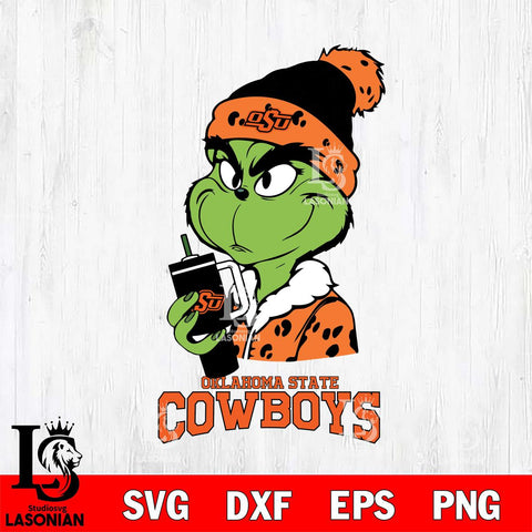 Oklahoma State Cowboys Grinch Bougie Leopard Svg Eps Dxf Png File, Digital Download, Instant Download