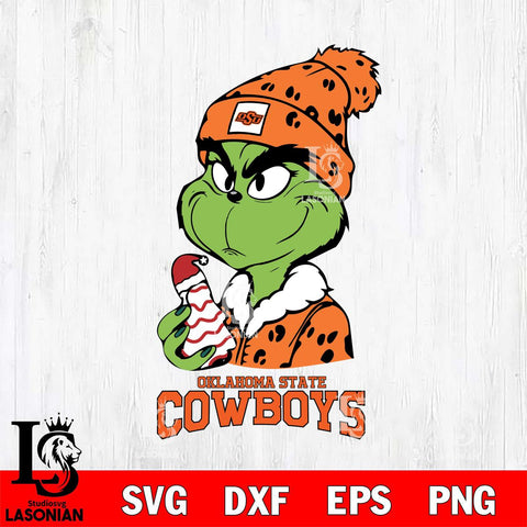 Oklahoma State Cowboys Grinch Tree Cake Svg Eps Dxf Png File, Digital Download, Instant Download