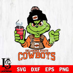 Oklahoma State Cowboys Grinch with coffee Svg Eps Dxf Png File, Digital Download, Instant Download