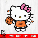 Oklahoma State Cowboys Hello Kitty Cheerleader 6 Svg Eps Dxf Png File, Digital Download, Instant Download