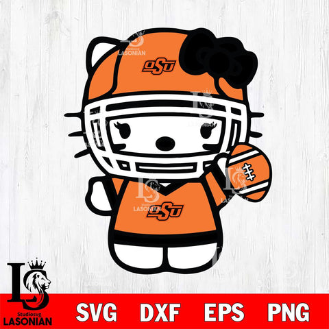 Oklahoma State Cowboys Hello Kitty sport 6 Svg Eps Dxf Png File, NCAA svg, Digital Download, Instant Download