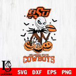 Oklahoma State Cowboys Jack Skellington 2 halloween Svg Eps Dxf Png File, NCAA svg, Digital Download, Instant Download