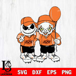 Oklahoma State Cowboys Jack Skellington And Pennywise Football Svg Eps Dxf Png File, NCAA svg, Digital Download, Instant Download