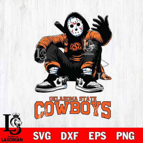 Oklahoma State Cowboys Jason Voorhees Halloween SVG Svg Eps Dxf Png File, Digital Download, Instant Download