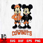 Oklahoma State Cowboys Mickey Minnie Mouse Football Svg Eps Dxf Png File, NCAA svg , File Cut , Digital Download , Instant Download, Cut Svg Files