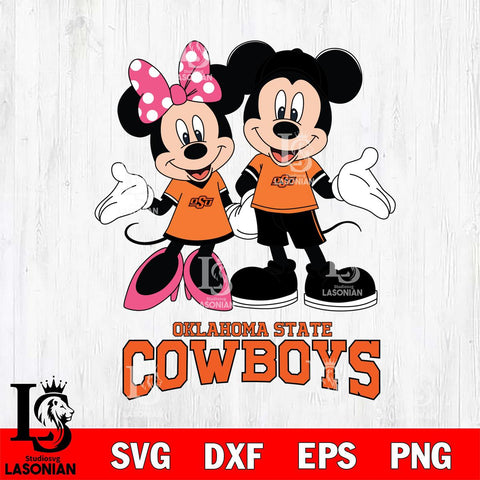 Oklahoma State Cowboys Mickey Minnie Mouse Sport Svg Eps Dxf Png File, NCAA svg , File Cut , Digital Download , Instant Download, Cut Svg Files