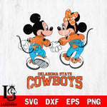 Oklahoma State Cowboys Mickey Minnie Valentine Rugby Svg Eps Dxf Png File, Digital Download ,Instant Download, Cricut File