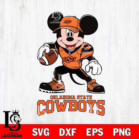 Oklahoma State Cowboys Mikey Mouse Disney, Svg Eps Dxf Png File, Digital Download