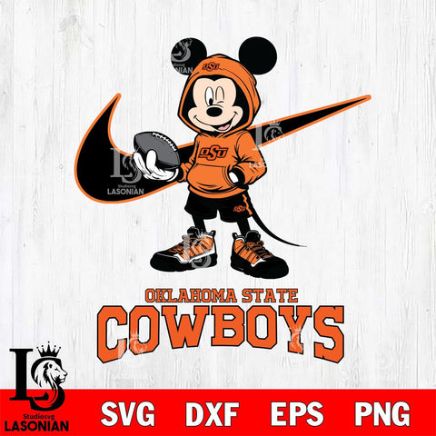 Oklahoma State Cowboys Mikey Mouse Disney NIKE, Svg Eps Dxf Png File, Digital Download