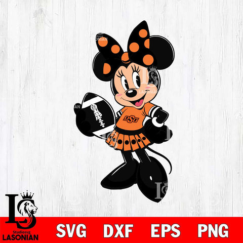 Oklahoma State Cowboys Minnie Mouse Svg Eps Dxf Png File, NCAA svg, Digital Download, Instant Download