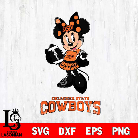 Oklahoma State Cowboys Minnie Mouse, Svg Eps Dxf Png File, Digital Download