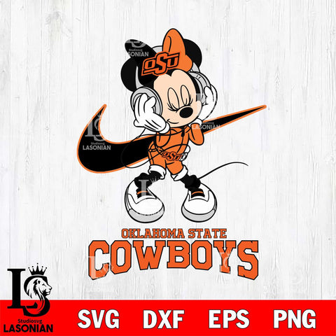 Oklahoma State Cowboys Minnie Mouse Dancing NIKE, Svg Eps Dxf Png File, Digital Download