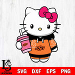 Oklahoma State Cowboys Pretty Hello Kitty Svg Eps Dxf Png File, Digital Download, Instant Download